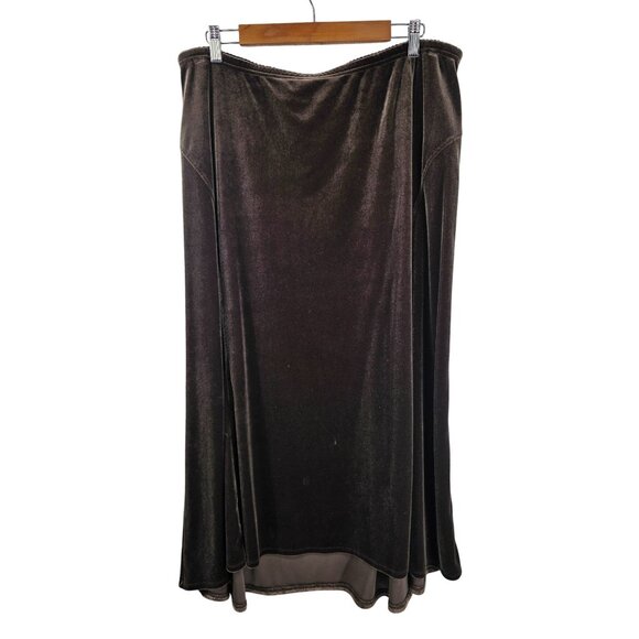 J. Jill Stretch Maxi Skirt Brown XL - Picture 5 of 5